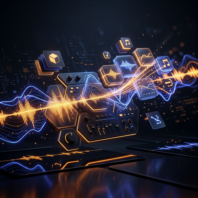 Premium audio production and sample pack abstraction